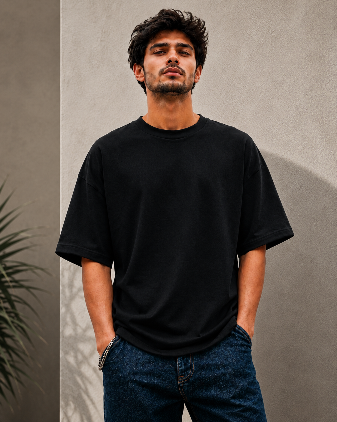 French Terry Cotton Oversize T-Shirts