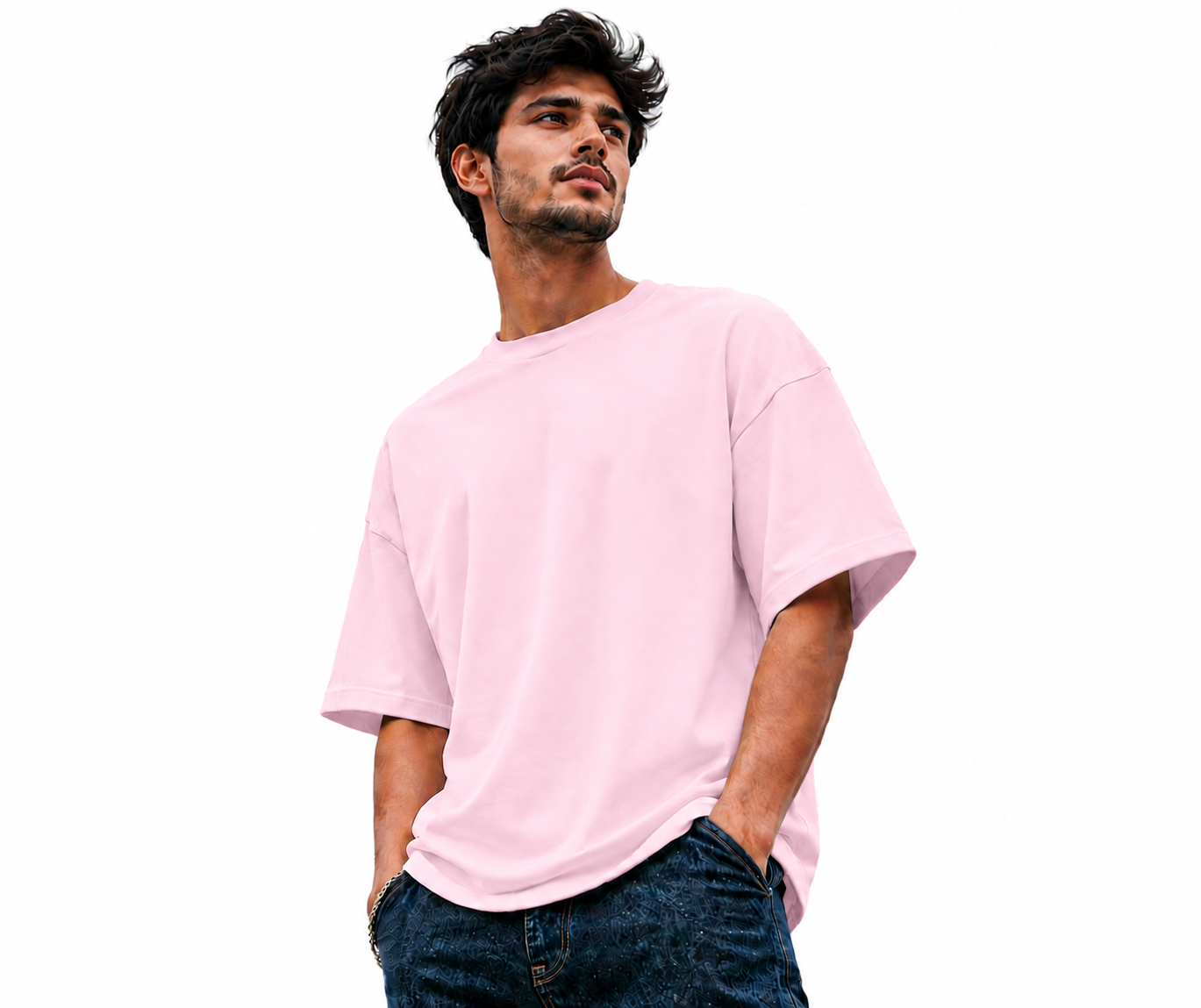 French Terry Cotton Oversize T-Shirts - Image 2